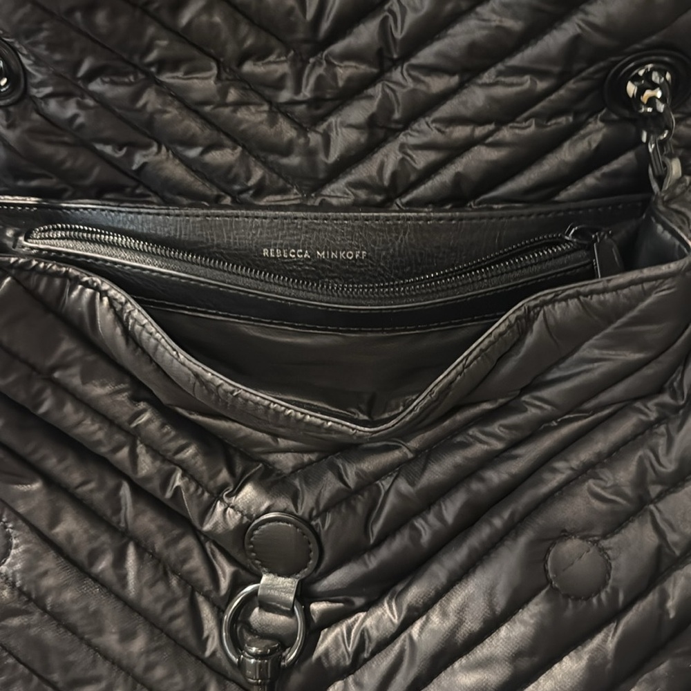 Rebecca Minkoff Nylon Eddie Bag, Blk - Picture 3 of 6